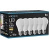 Mexen Nova 6x LED lemputė E27, A60, 6W, Šilta - 3000K, 630 lm - L100-E27-0630-01x06