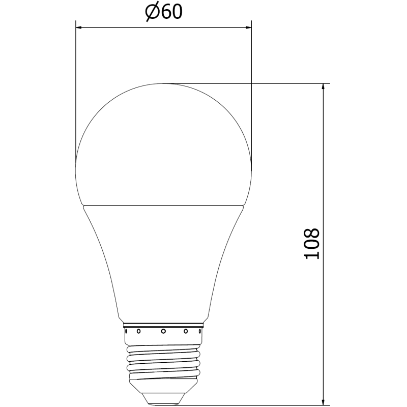Mexen Nova 6x LED lemputė E27, A60, 6W, Neutrali - 4000K, 630 lm - L100-E27-0640-01x06
