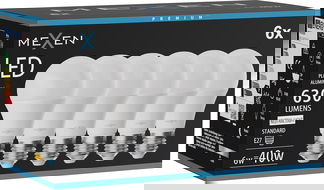 Mexen Nova 6x LED lemputė E27, A60, 6W, Neutrali - 4000K, 630 lm - L100-E27-0640-01x06