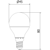 Mexen Nova 3x LED lemputė E14, G45, 5W, Šaltai - 6500K, 525 lm - L101-E14-0565-01x03