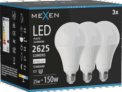 Mexen Nova 3x LED lemputė E27, A95, 25W, Neutralus - 4000K, 2625 lm - L100-E27-2540-01x03