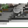 Mexen Andres pusantrinė granitinė plautuvė su džiovykle 1000 x 500 mm, Pilka - 6515101510-71