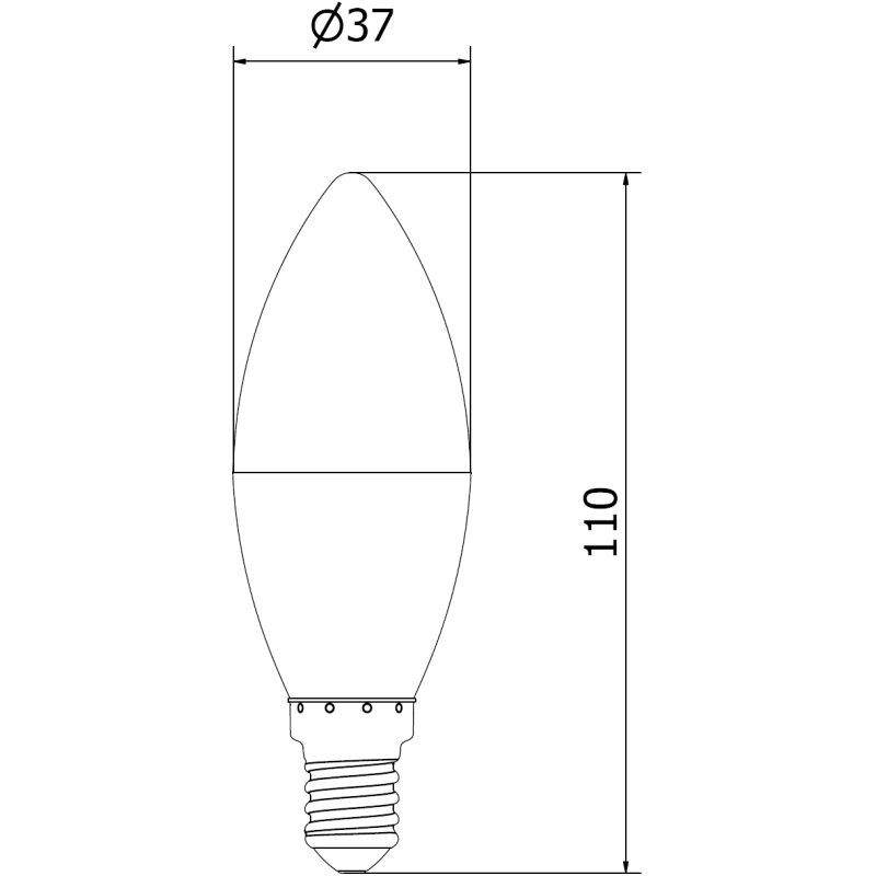 Mexen Nova 3x LED Lemputė E14, C37, 8W, Neutralus - 4000K, 840 lm - L102-E14-0840-01x03
