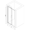 Mexen Apia stumdamos dušo durys 105 cm, skaidrios, juodos - 845-105-000-70-00