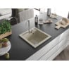 Mexen Vito granito plautuvė 1 skyrius 520 x 490 mm, smėlinė, sifonas chromas - 6503521000-69