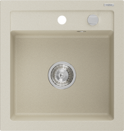 Mexen Vito granito plautuvė 1 skyrius 520 x 490 mm, smėlinė, sifonas chromas - 6503521000-69