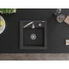 Mexen Vito granito plautuvė 1 skyriuje 520 x 490 mm, juodas taškuotas, chromo sifonas - 6503521000-76