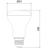 Mexen Nova 3x LED lemputė E27, R63, 12W, Šilta - 3000K, 1260 lm - L104-E27-1230-01x03