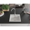Mexen Milo vienguba granitinė plautuvė 435 x 410 mm, Balta - 6505441000-20