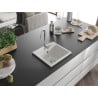 Mexen Milo vienguba granitinė plautuvė 435 x 410 mm, Balta - 6505441000-20