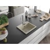 Mexen Milo vienguba granitinė plautuvė 435 x 410 mm, Smėlio spalvos - 6505441000-69
