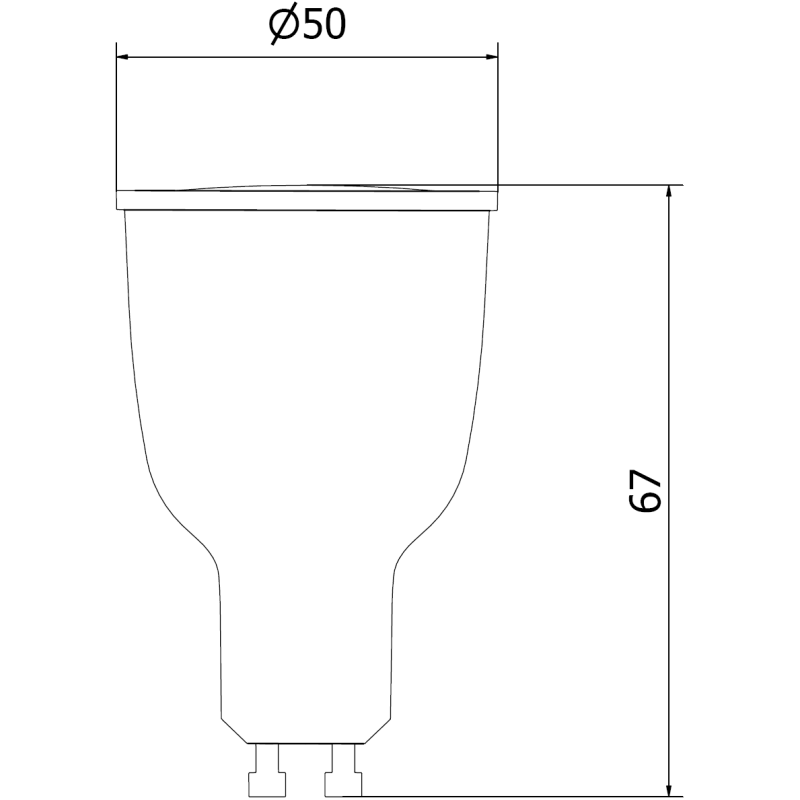 Mexen Nova 3x LED lemputė GU10, 12W, Šalta - 6500K, 1260 lm - L108-GU10-1265-01x03