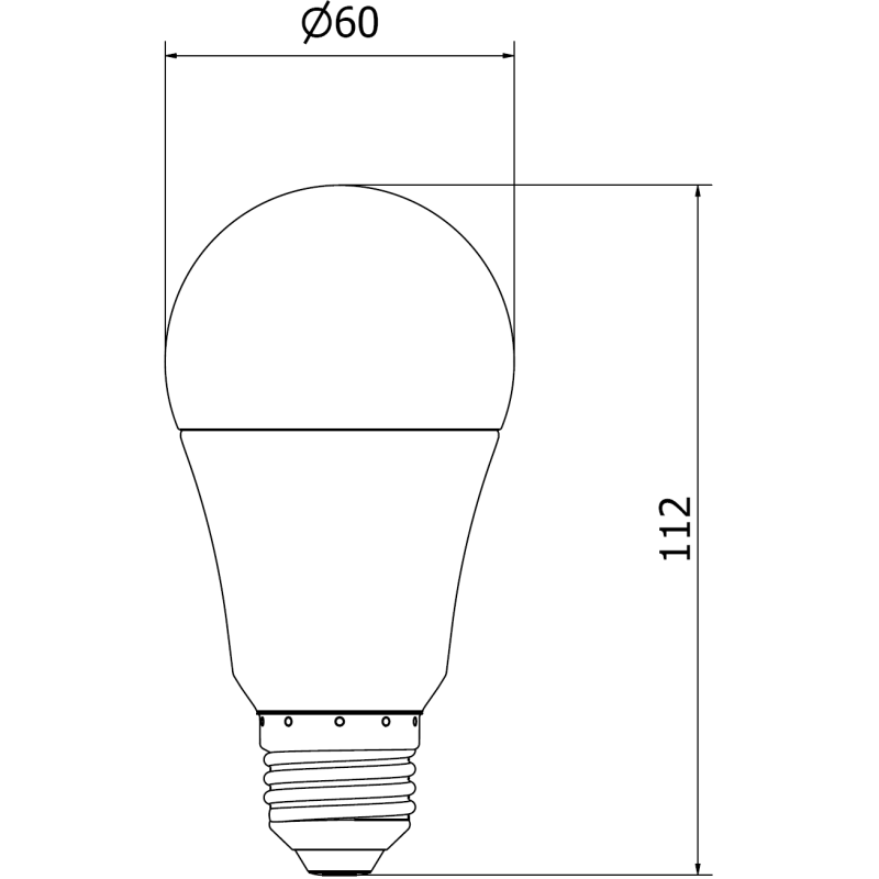 Mexen Nova 10x LED lemputė E27, A60, 12W, Šaltas - 6500K, 1260 lm - L100-E27-1265-01x10