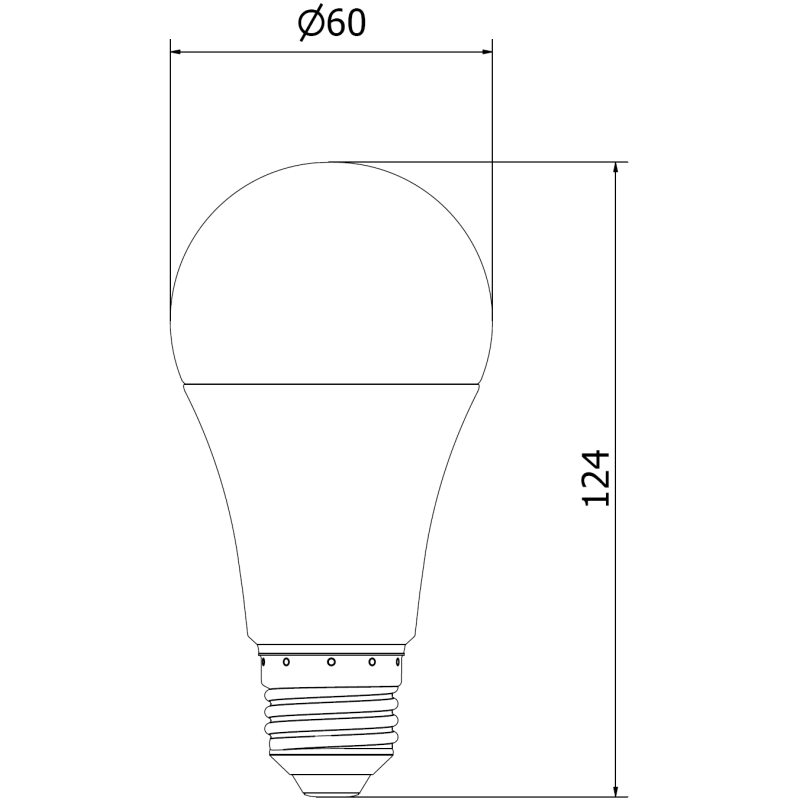 Mexen Nova 10x LED lemputė E27, A60, 15W, šaltai balta - 6500K, 1575 lm - L100-E27-1565-01x10