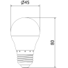 Mexen Nova 10x LED lemputė E27, G45, 7W, Šalta - 6500K, 735 lm - L101-E27-0765-01x10
