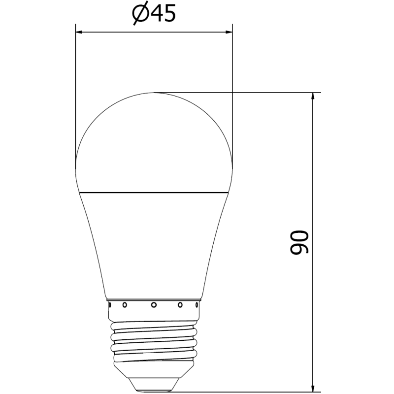 Mexen Nova 10x LED lemputė E27, G45, 8W, Šalta - 6500K, 840 lm - L101-E27-0865-01x10