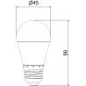 Mexen Nova 10x LED lemputė E27, G45, 9W, Šilta - 3000K, 945 lm - L101-E27-0930-01x10