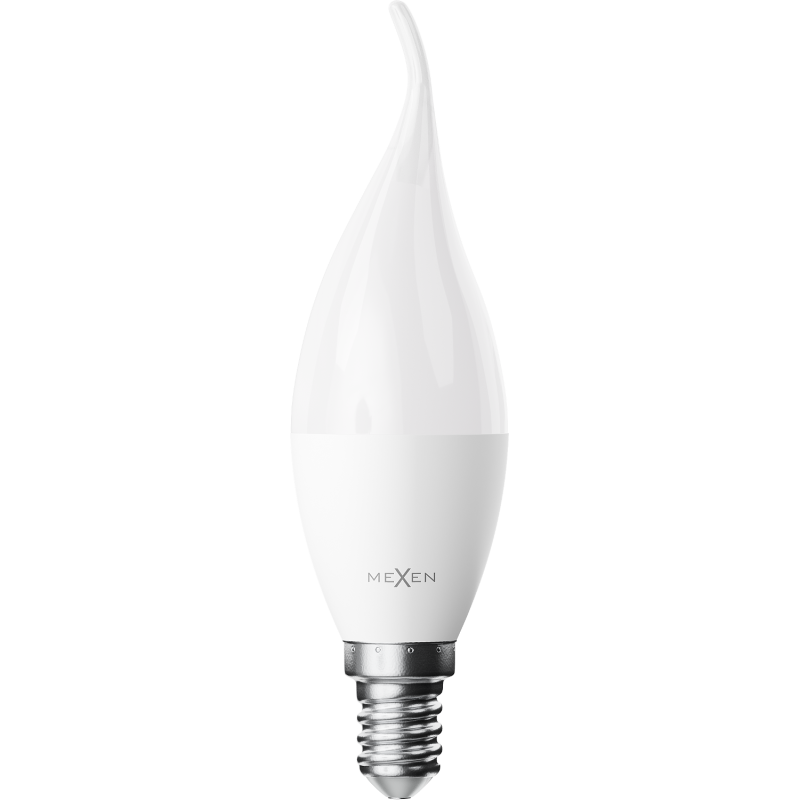 Mexen Nova 10x LED lemputė liepsnelė E14, C37, 5W, Šalta - 6500K, 525 lm - L106-E14-0565-01x10