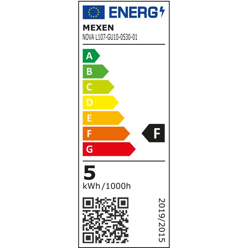 Mexen Nova 10x LED lemputė GU10, 5W, šilta - 3000K, 525 lm - L107-GU10-0530-01x10