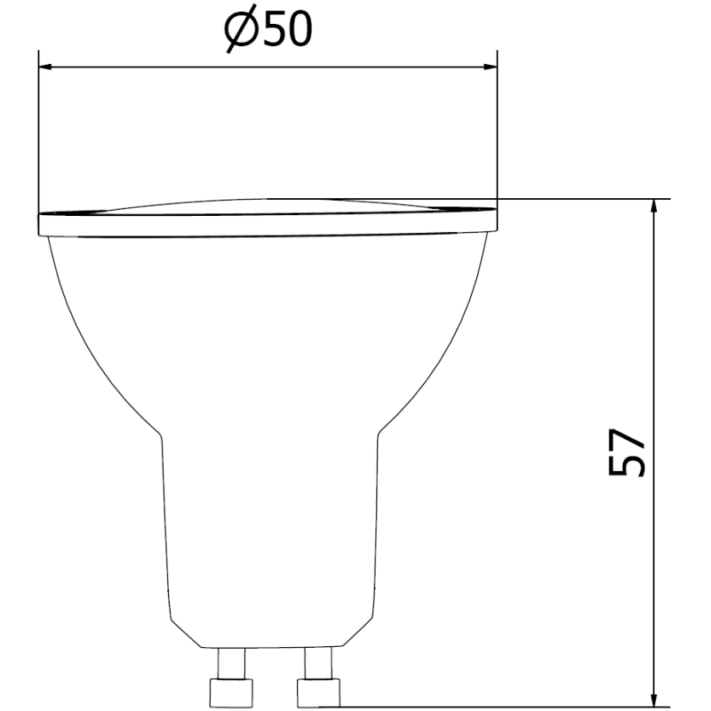Mexen Nova 10x LED lemputė GU10, 6W, Neutrali - 4000K, 630 lm - L107-GU10-0640-01x10