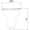 Mexen Nova 10x LED lemputė GU10, 8W, Šalta - 6500K, 840 lm - L108-GU10-0865-01x10