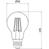 Mexen Vintis 3x LED kaitinamoji lemputė E27, A60, 4W, Šilta - 2700K, 400 lm, gintarinė - L150-E27-0427-50x03