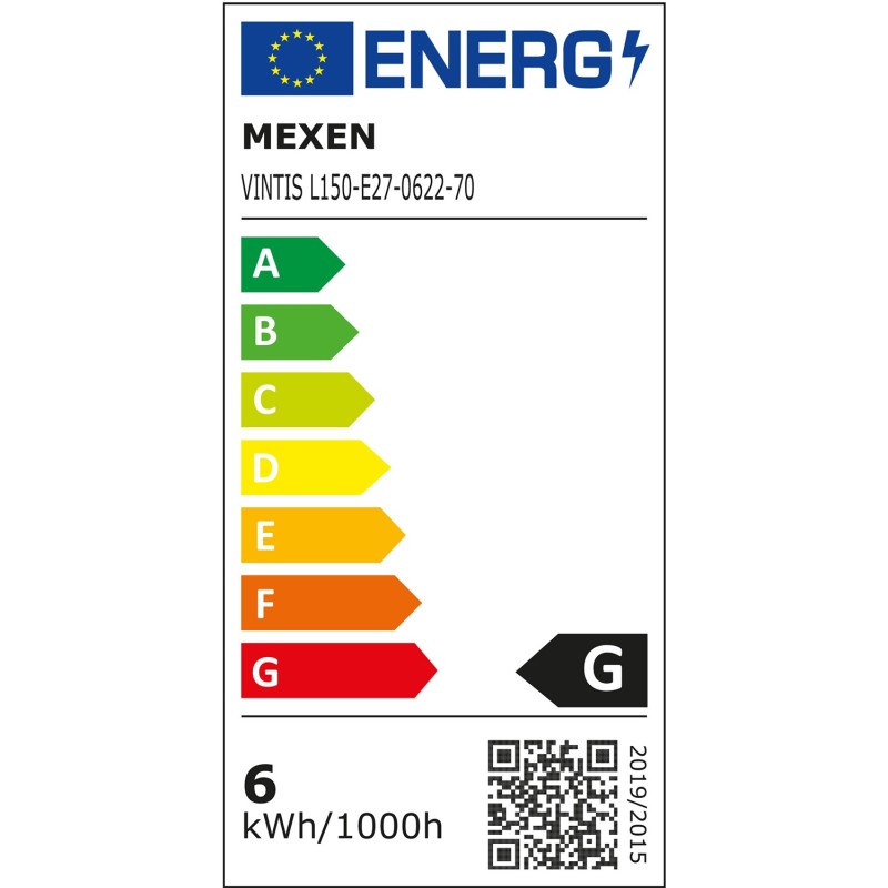 Mexen Vintis 3x LED kaitinimo siūlelio lemputė E27, A60, 6W, šilta - 2200K, 450 lm, dūminė - L150-E27-0622-70x03