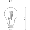 Mexen Vintis 3x lemputė su filamentine LED E27, A60, 6W, Neutralus - 4000K, 720 lm, skaidrus - L150-E27-0640-00x03