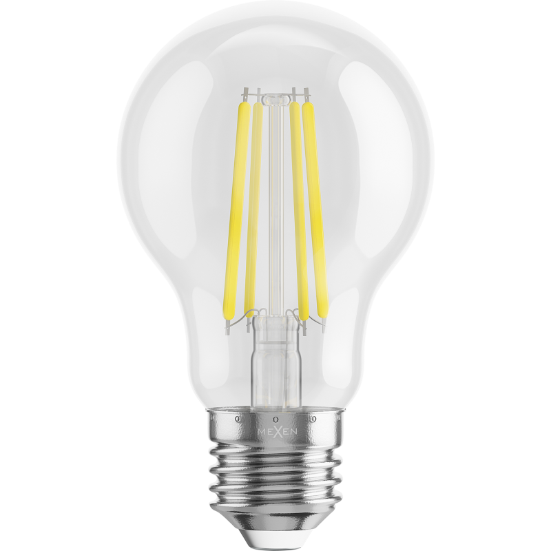Mexen Vintis 3x LED siūlo lemputė E27, A60, 8W, Šalta - 6500K, 1055 lm, skaidri - L150-E27-0865-00x03