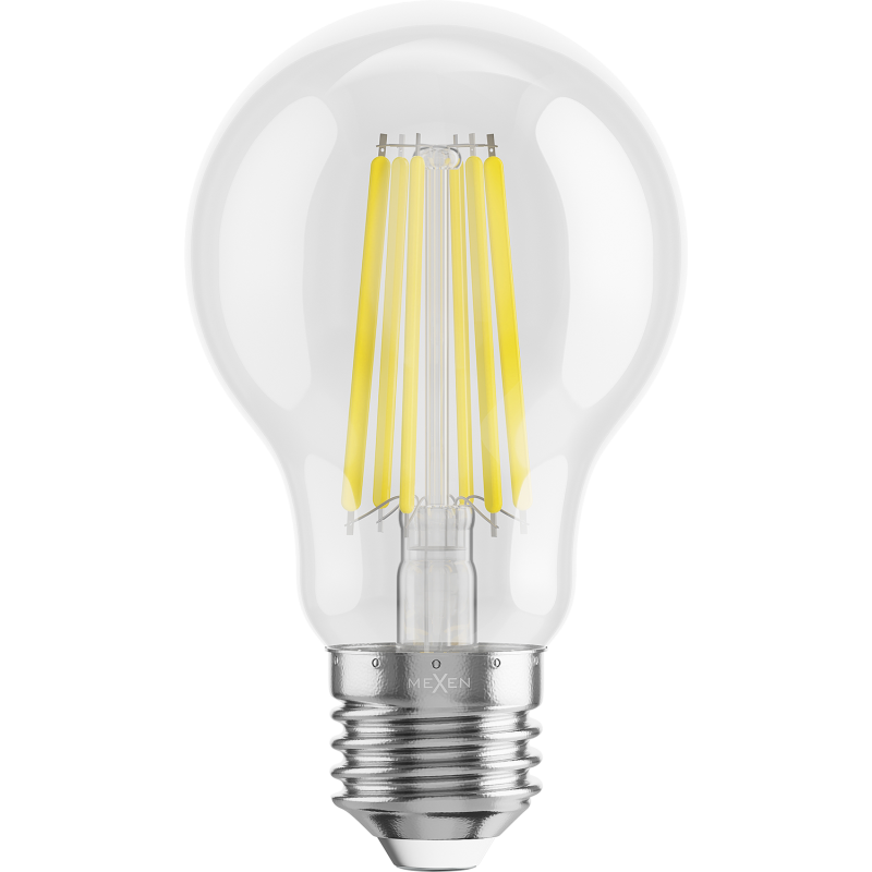 Mexen Vintis 3x LED gijų lemputė E27, A60, 12W, Neutralus - 4000K, 1585 lm, skaidri - L150-E27-1240-00x03