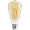 Mexen Vintis 3x LED gijų lemputė E27, ST64, 6W, Šilta - 2700K, 600 lm, gintaro - L152-E27-0627-50x03