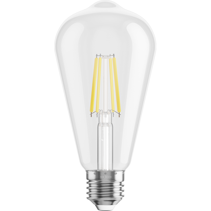 Mexen Vintis 3x LED siūlelio lemputė E27, ST64, 6W, Neutralinė - 4000K, 720 lm, skaidri - L152-E27-0640-00x03