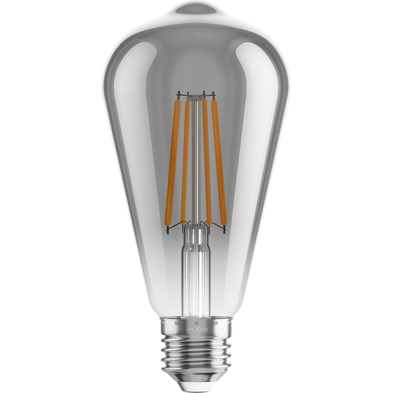 Mexen Vintis 3x LED siūlo lemputė E27, ST64, 8W, Šilta - 2700K, 680 lm, dūminė - L152-E27-0827-70x03