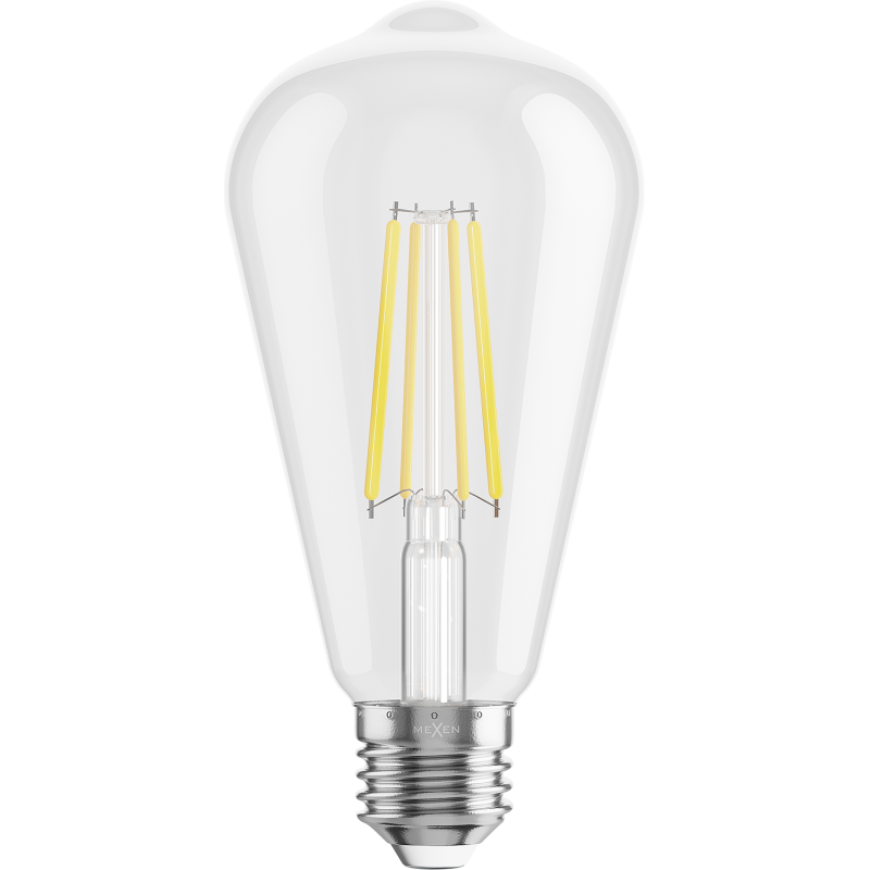 Mexen Vintis 3x LED lemputė su gijų siūle E27, ST64, 8W, Neutrali - 4000K, 1055 lm, skaidri - L152-E27-0840-00x03