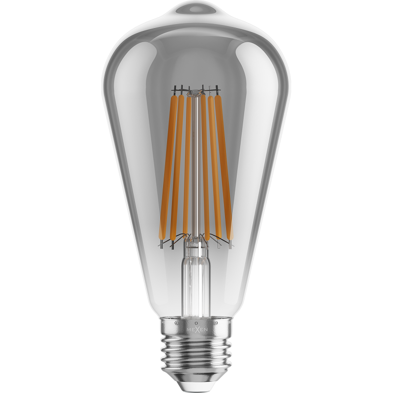 Mexen Vintis 3x LED gijų lemputė E27, ST64, 10W, Šilta - 2700K, 780 lm, dūminė - L152-E27-1027-70x03