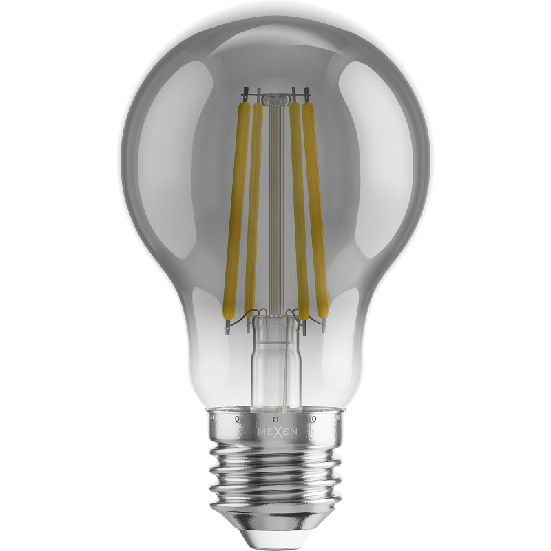 Mexen Vintis 10x Kaitinamosios LED lemputės E27, A60, 8W, Šilta - 2200K, 600 lm, Dūminė - L150-E27-0822-70x10