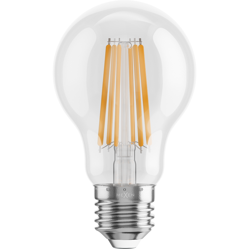 Mexen Vintis 10x Filamento LED lemputė E27, A60, 10W, Šilta - 2700K, 1320 lm, skaidri - L150-E27-1027-00x10