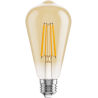 Mexen Vintis 6x kaitinamoji gija LED lemputė E27, ST64, 8W, Šilta - 2200K, 750 lm, gintarinė - L152-E27-0822-50x06
