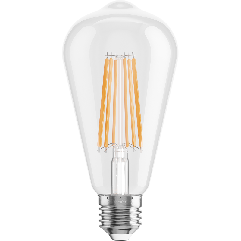 Mexen Vintis 10x LED siūlų lemputė E27, ST64, 10W, Šilta - 2700K, 1320 lm, skaidri - L152-E27-1027-00x10