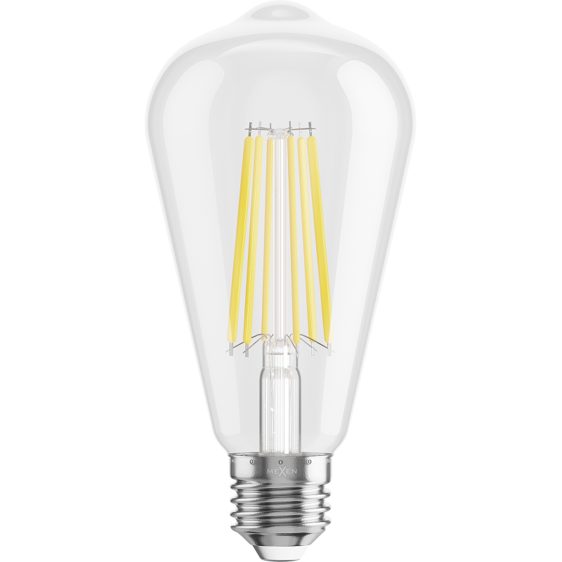 Mexen Vintis 10x kaitinimo siūlelio LED lemputė E27, ST64, 10W, Neutrali - 4000K, 1320 lm, skaidri - L152-E27-1040-00x10