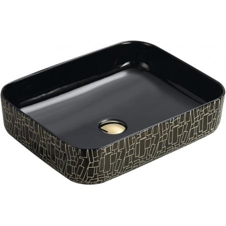 Mexen Lorita 51 x 39 cm stalviršio kriauklė, juoda/aukso - 22135163