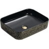 Mexen Lorita 51 x 39 cm stalviršio kriauklė, juoda/aukso - 22135163