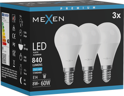 Mexen Nova 3x LED lemputė E14, G45, 8W, Šalta - 6500K, 840 lm - L101-E14-0865-01x03