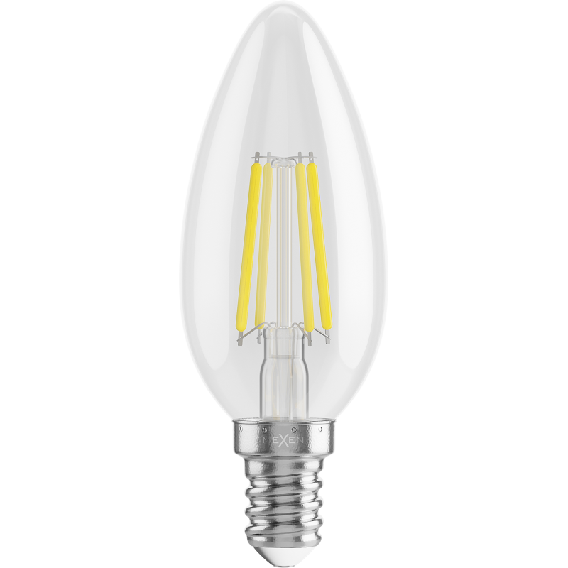 Mexen Vintis 3x LED filamento lemputė E14, C35, 6W, Neutrali - 4000K, 720 lm, skaidri - L154-E14-0640-00x03