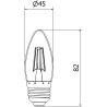 Mexen Vintis 3x LED kaitrinė lemputė E27, C35, 6W, Neutralus - 4000K, 720 lm, skaidri - L154-E27-0640-00x03