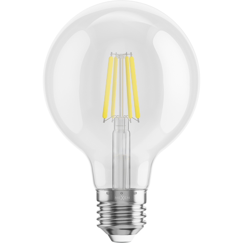 Mexen Vintis 3x LED gijų lemputė E27, G80, 6W, Neutrali - 4000K, 720 lm, skaidri - L155-E27-0640-00x03