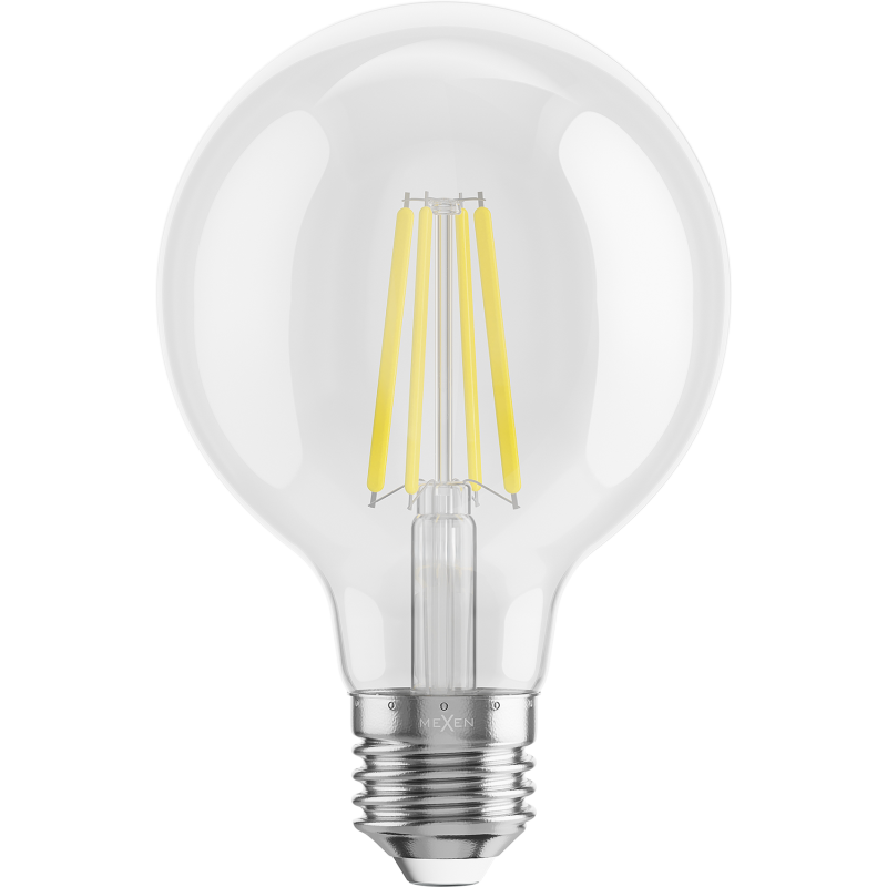 Mexen Vintis 3x LED kaitrinė lemputė E27, G80, 8W, Neutrali - 4000K, 1055 lm, skaidri - L155-E27-0840-00x03