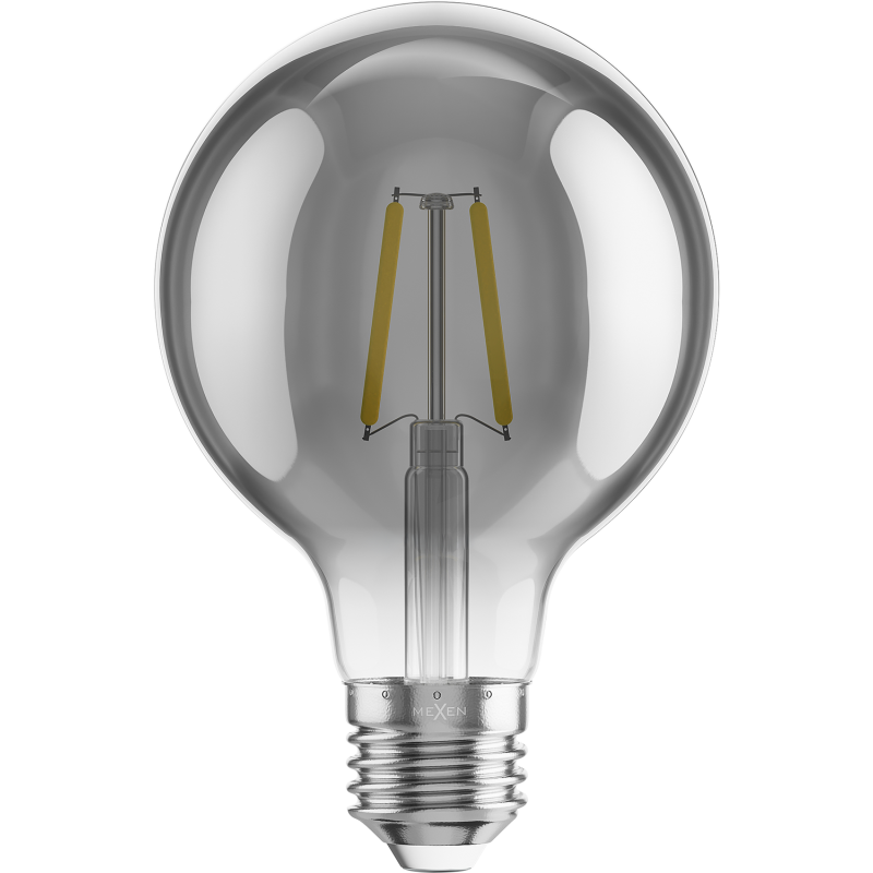Mexen Vintis 10x LED kaitrinė lemputė E27, G80, 2W, Šilta - 2200K, 150 lm, dūminė - L155-E27-0222-70x10
