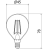 Mexen Vintis 3x LED kaitinamosios siūlelio lemputės E14, G45, 4W, Šalta - 6500K, 470 lm, skaidri - L156-E14-0465-00x03