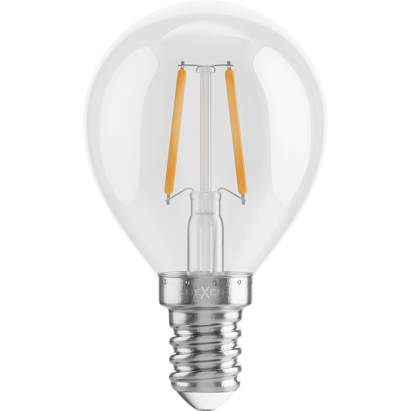 Mexen Vintis 10x LED filamentinė lemputė E14, G45, 2W, Šilta - 2700K, 240 lm, skaidri - L156-E14-0227-00x10